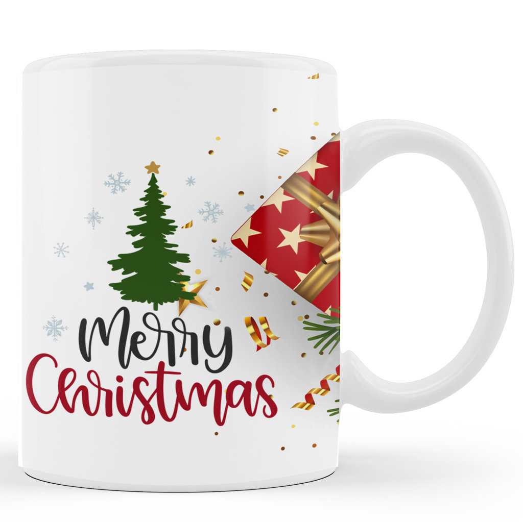 Personalised Printed Ceramic Coffee Mug | Merry Christmas |Merry Christmas Day Mug | 325 
